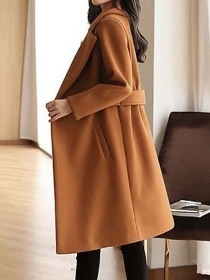 Women's Woolen Belted Winter Coat 3
