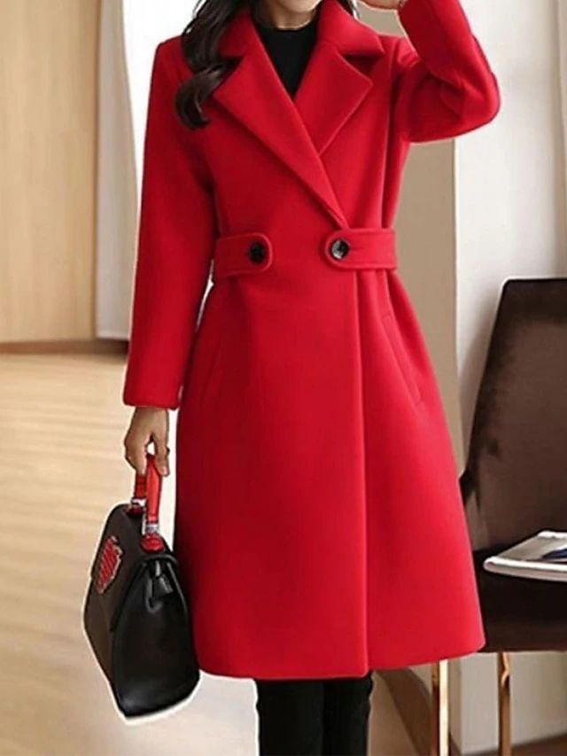 Women's Woolen Belted Winter Coat 4