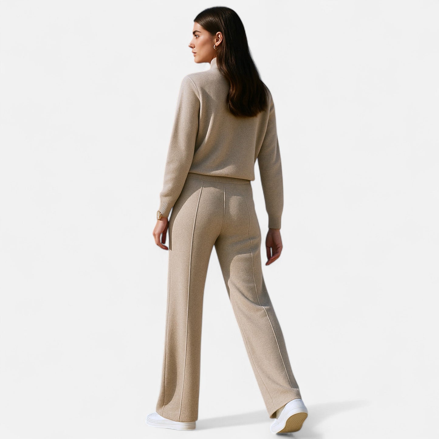Women's Wool Wide Leg Trousers