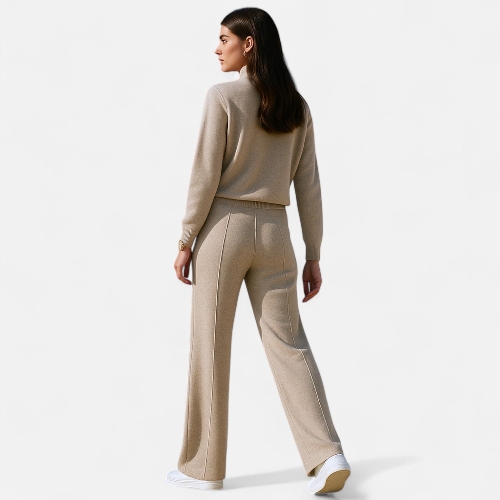 Women's Wool Wide Leg Trousers