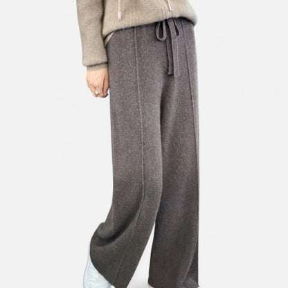 Women's Wool Wide Leg Trousers